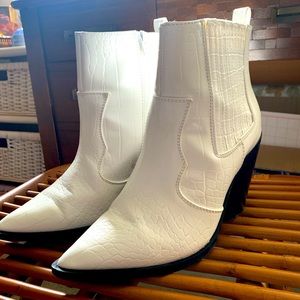 White Ankle Boots